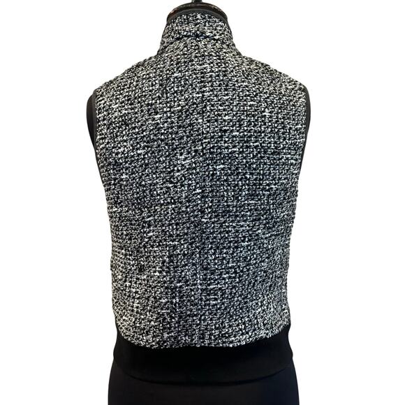 Cache Lined Vest Front Zipper Top New Gray Sueded Trim Banded Bottom $148 NWT - Picture 4 of 4